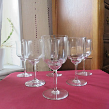 6 Glasses Wine Red Crystal Of